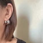 Caterina Silver Hoops