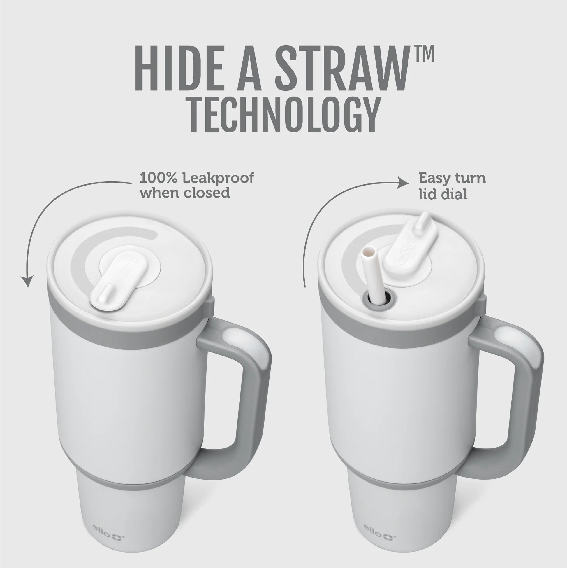 Ello Oasis Stainless Steel Tumbler Grayscale 30oz