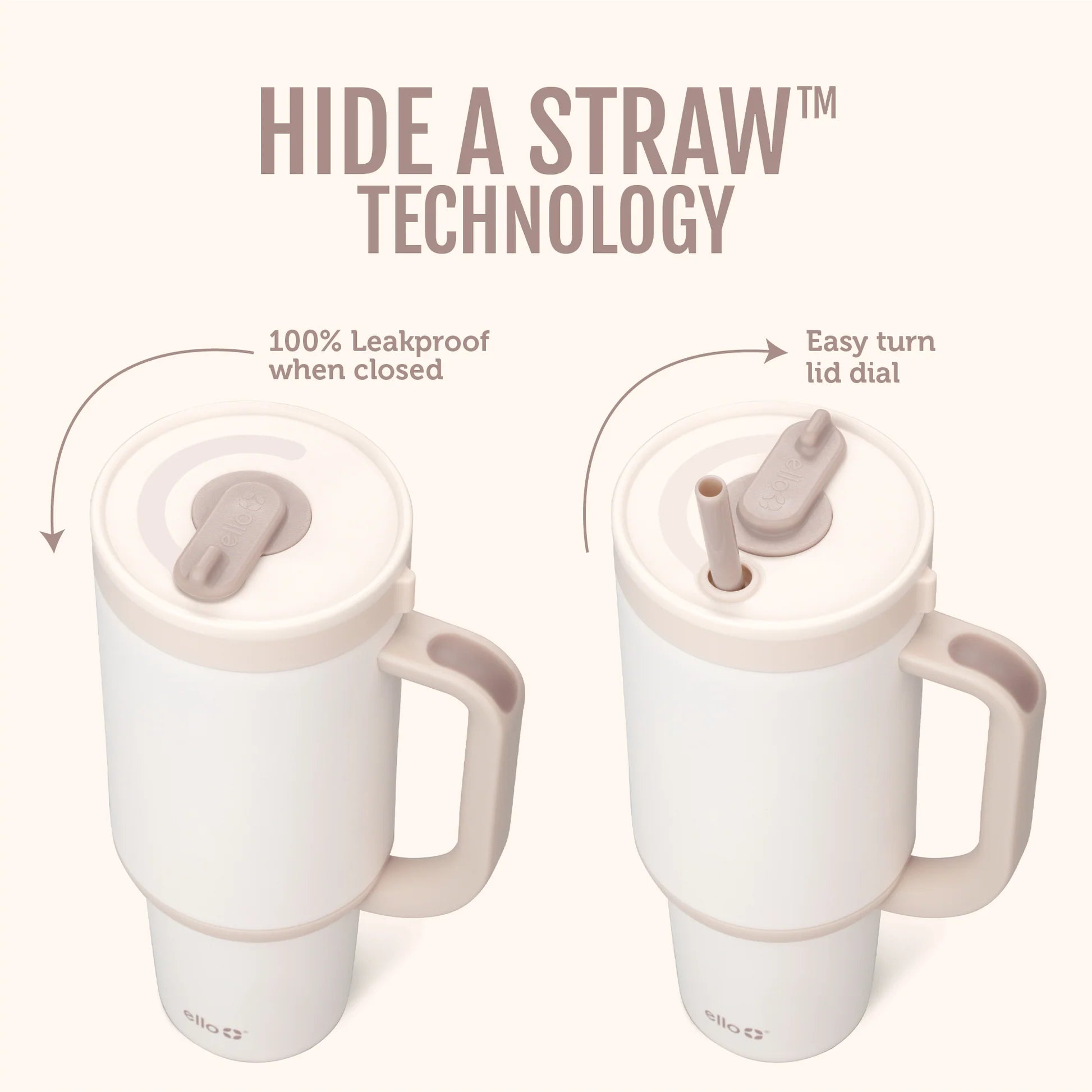 Ello Oasis Stainless Steel Tumbler Cream 30oz