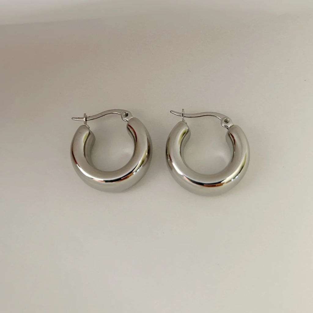 Caterina Silver Hoops