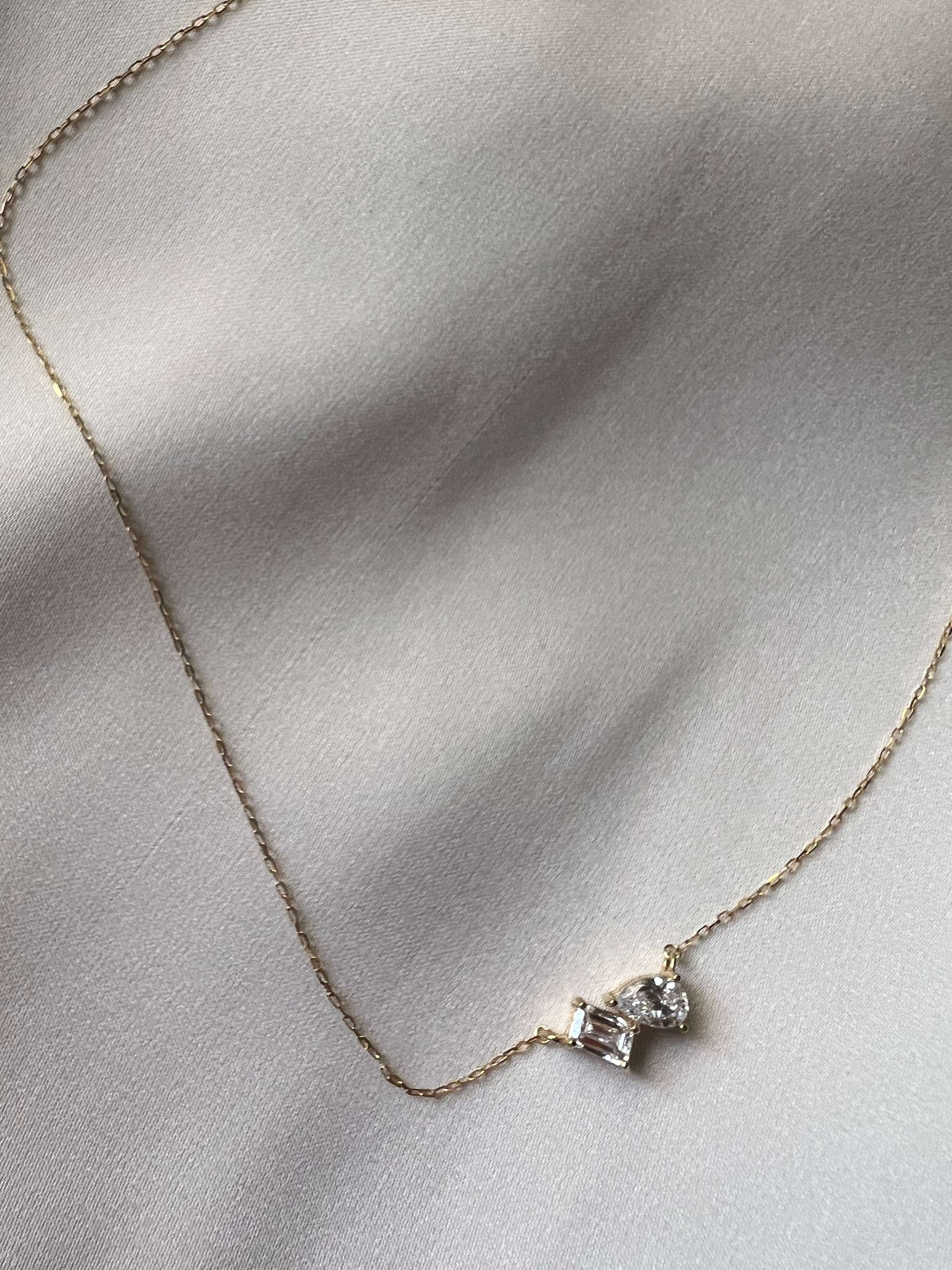 18k Twin Lab Diamond Necklace