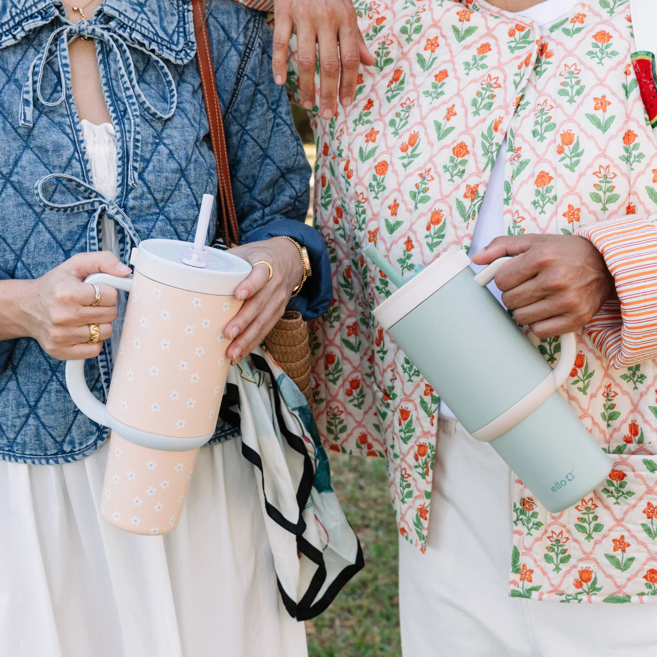 Ello Oasis Stainless Steel Tumbler Daisy 30oz